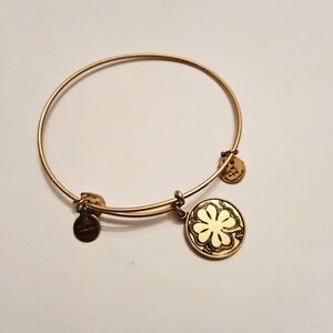 Alex and Ani Four Leaf Clover Charm Bangle.